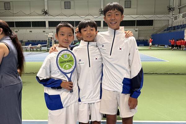 U12 남자대표팀 임지호, 정승우, 권민찬(왼쪽부터)