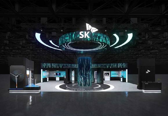 오는 27~29일 부산 해운대구 벡스코(BEXCO)에서 열리는 2025 기후산업국제박람회(WCE) SK 전시관 조감도 [사진=SK이노베이션]