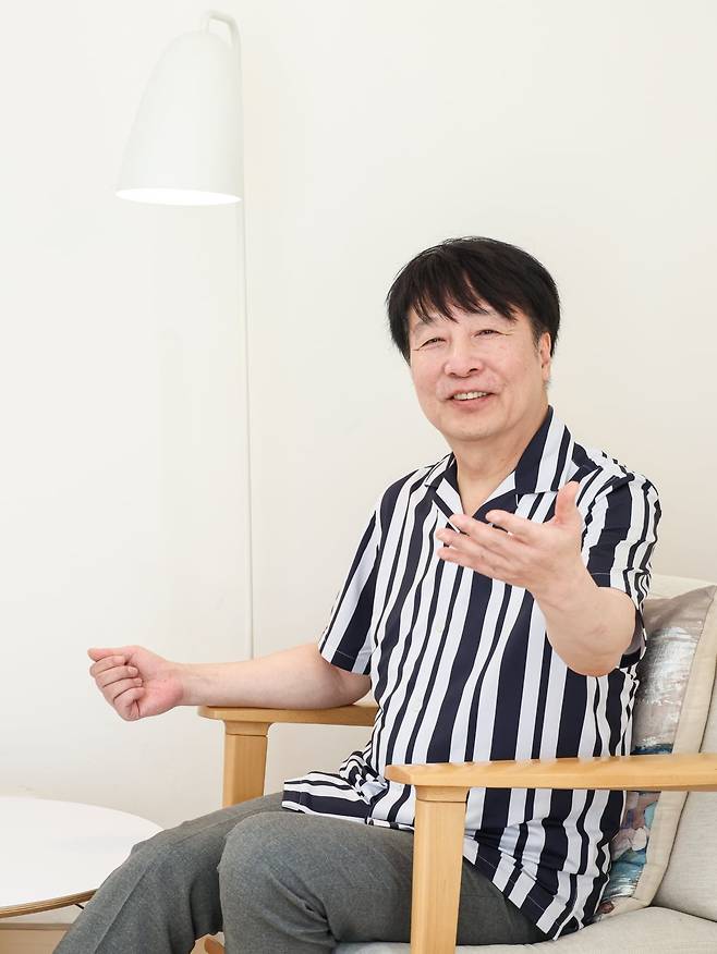 박기영 음악감독이 지난 22일 서울 종로구 한 카페에서 한국경제신문과 인터뷰를 하고 있다./사진=임형택 기자