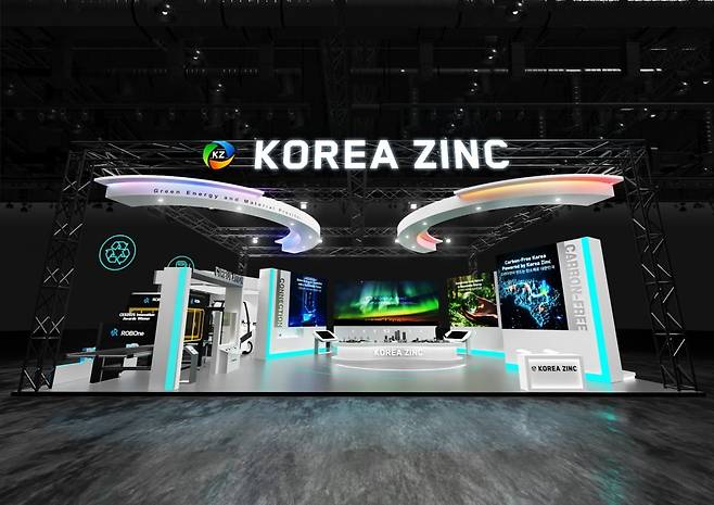 고려아연 2025기후산업국제박람회 전시부스 정면 조감도. 사진=고려아연