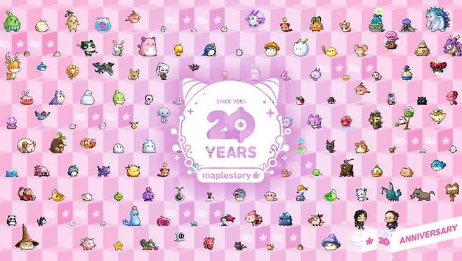 A promotional poster celebrating the 20th anniversary of Nexon's Global MapleStory [NEXON]
