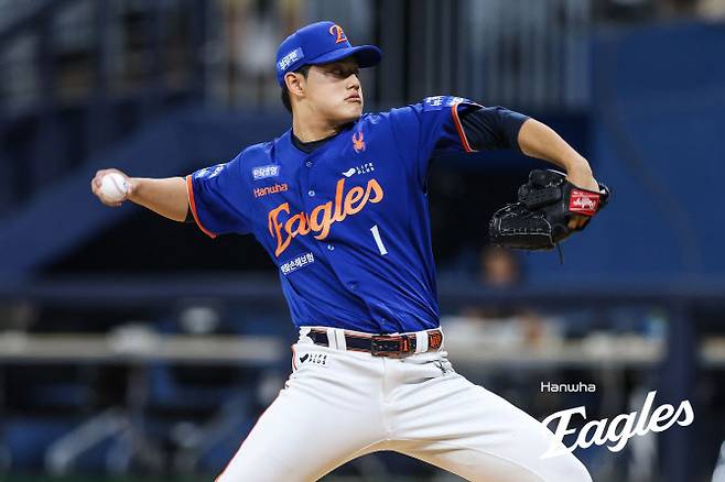 한화이글스 선발 문동주가 역투를 펼치고 있다. 사진=한화이글스