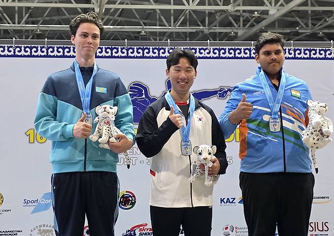 아시아사격선수권 속사권총에서 금메달을 따낸 손건우(대한사격연맹 제공)