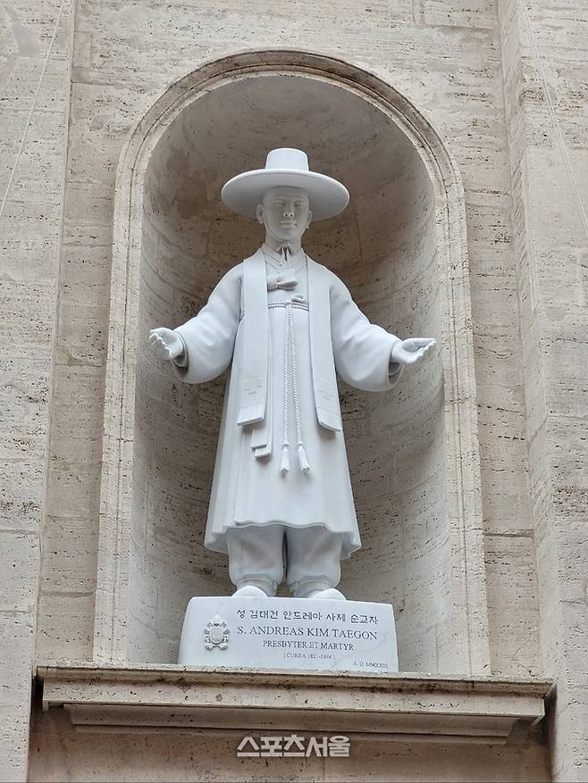 김대건 신부 성상. 사진 | 스포츠서울 DB