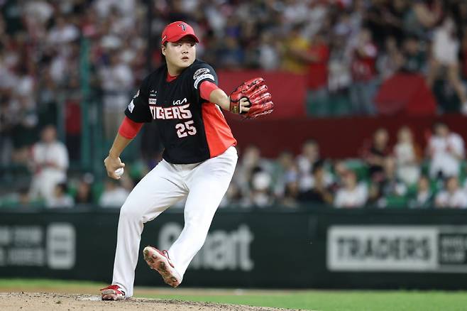 26일 인천 SSG전에 등판한 한재승. 사진=KIA 타이거즈