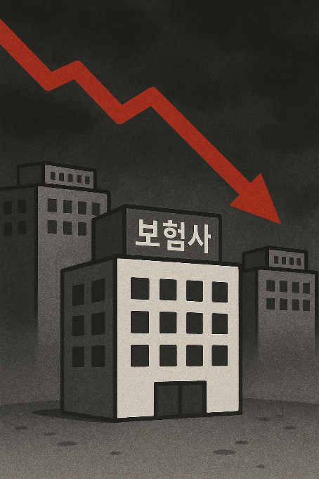 보험사 실적이 감소한 상황을 챗GPT가 표현한 이미지. 챗GPT