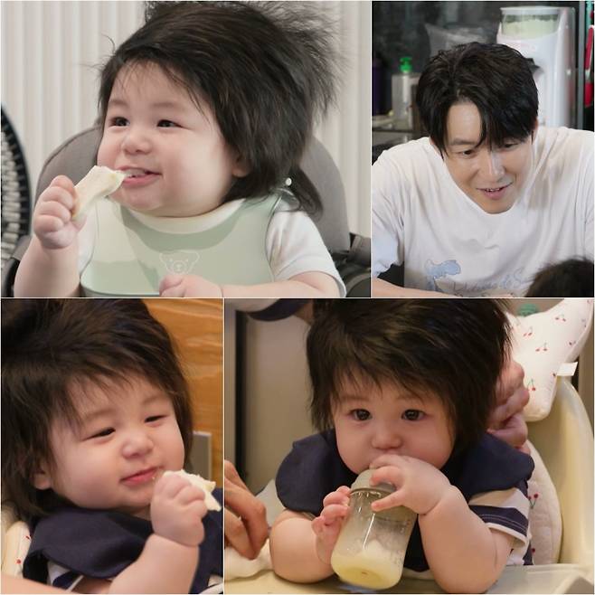 ‘슈돌’ 심형탁 子 하루, 떡뻥 먹방 (제공: KBS 2TV)