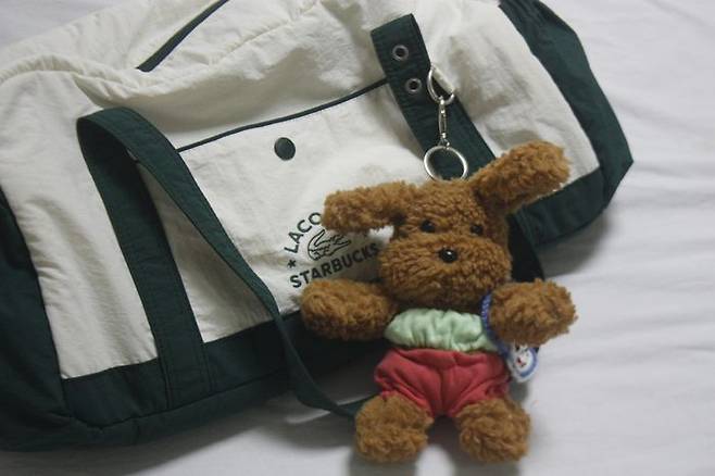 이렇게 코디한 키링을 평소 자주 쓰는 가방에 달아봤다. ⓒ데일리안 남가희 기자