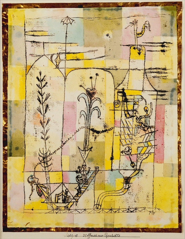 파울 클레 ‘호프만 이야기’(Tale of Hoffmann). 1921년. 수채화. 40.3 x 32.1 cm. 뉴욕 메트로폴리탄 미술관 소장.