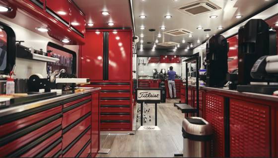 타이틀리스트가 운용 중인 투어 밴 내부. [사진 타이틀리스트]