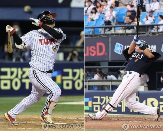 LG 문보경과 한화 노시환 / 사진=연합뉴스