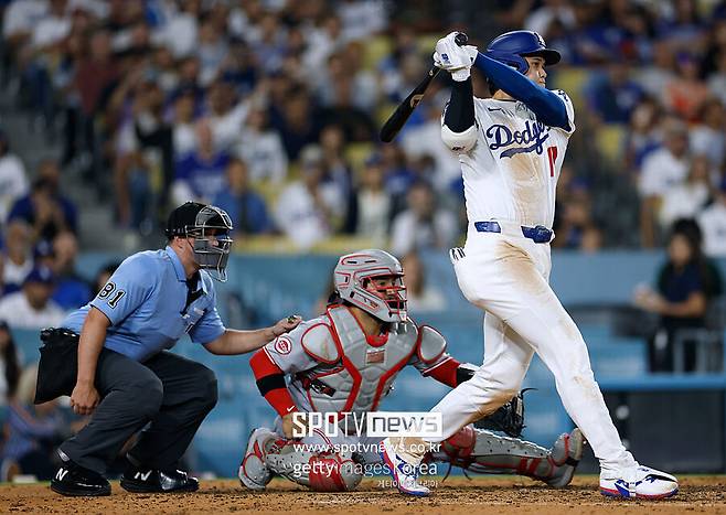 ▲ 타격하는 오타니 쇼헤이.