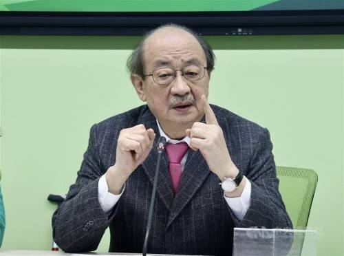 커젠밍 집권 민진당 원내총소집인 [대만 중앙통신사 캡처. 재판매 및 DB 금지]