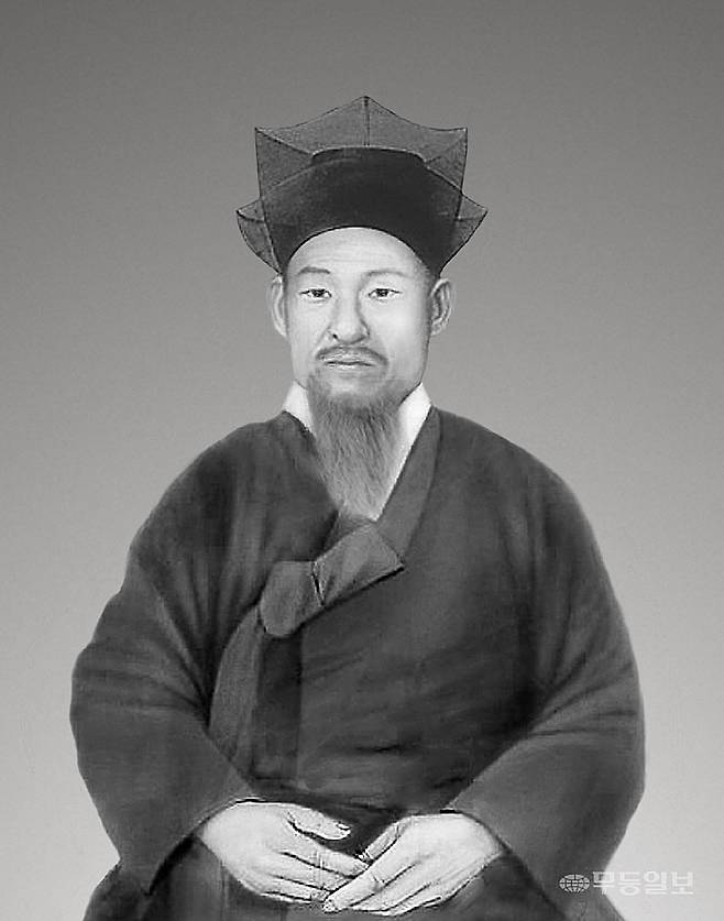 손자인 정순권 씨가 복원한 정태화 영정
