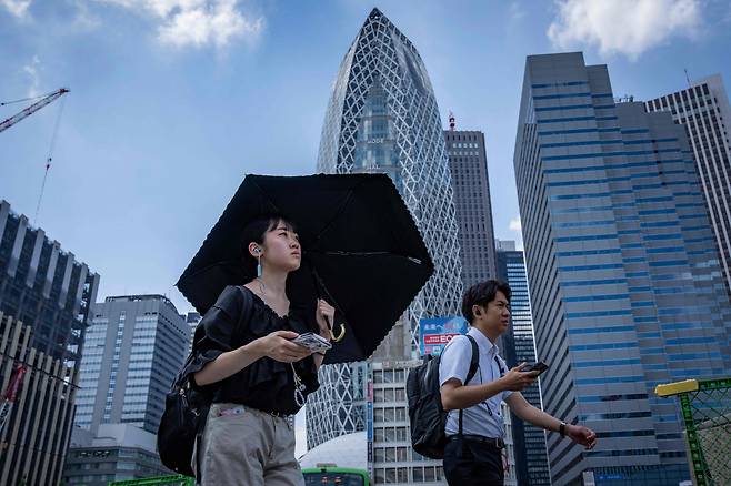 일본 도쿄 신주쿠의 한 거리./AFP 연합뉴스