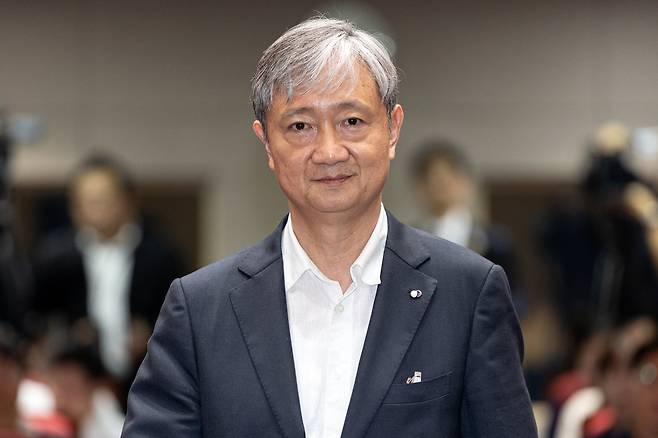 이찬진 신임 금융감독원장이 지난 14일 오후 서울 영등포구 여의도 금융감독원에서 열린 취임식에 참석하고 있다. /뉴스1