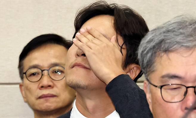 양재웅 부천 W진병원 장이 2024년 10월23일 오후 국회 보건복지위 국감에 출석해 있다. 한겨레 김경호 선임기자