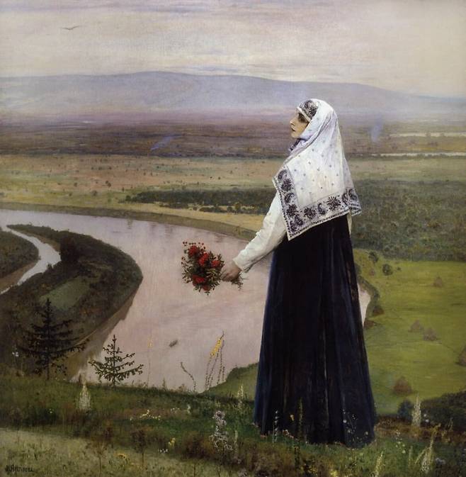 미하일 네스테로프 <언덕에서>(1896) / 출처. muzei-mira.com