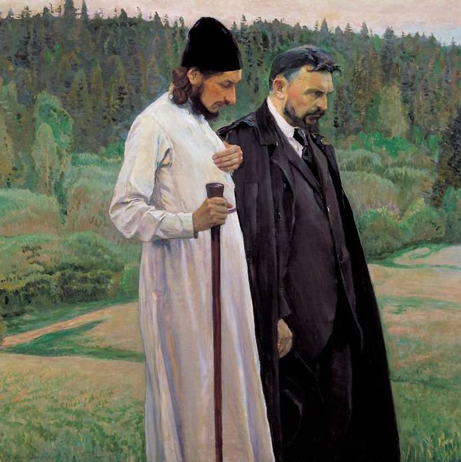 미하일 네스테로프 <철학자들>(1917) / 출처. Wikimedia Commons