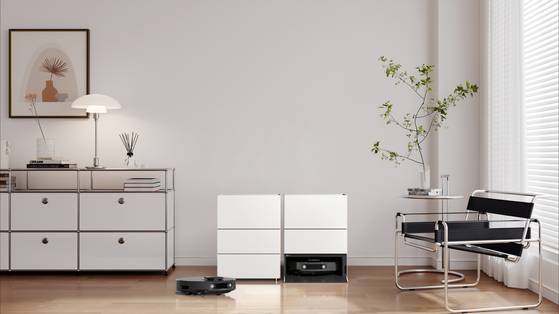 The freestanding Objet Station features a table design that blends into any space, such as a bedroom or living room. [LG ELECTRONICS]