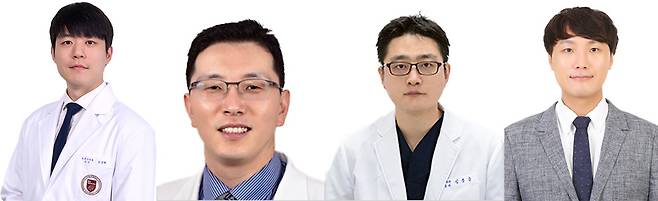 (왼쪽부터)김상혁 고려대 구로병원 호흡기내과 교수, 이현 한양대학교병원 호흡기알레르기내과 교수, 김종승 전북대학교병원 이비인후과 교수, 장종걸 영남대학교병원 호흡기알레르기내과 교수. /사진제공=고려대구로병원