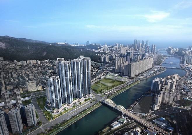 <르엘 리버파크 센텀 조감도>