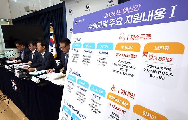 ▲&nbsp;구윤철 부총리,&nbsp;2026년&nbsp;예산안&nbsp;상세브리핑. /연합뉴스