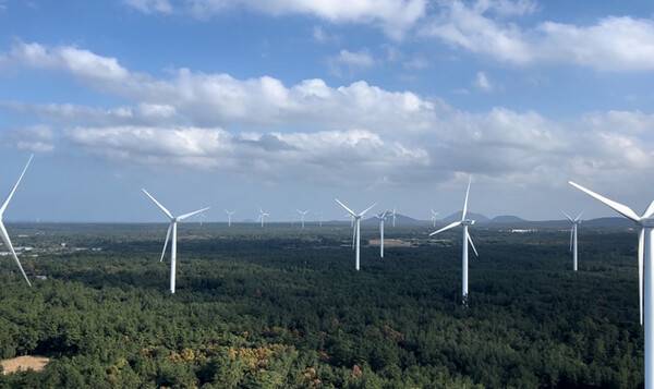 제주시 구좌읍 동복풍력발전단지 전경.(제주에너지공사 제공)