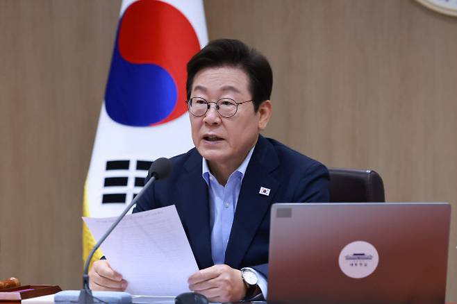 이재명 대통령이 29일 서울 용산 대통령실 청사에서 열린 임시 국무회의에서 발언하고 있다.(사진=연합뉴스)