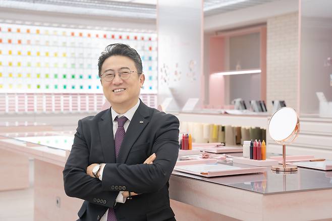 한상근 한국콜마 기술연구원 부원장이 22일 오전 서울 서초구 한국콜마에서 뉴스1과 인터뷰하고 있다. (한국콜마 제공)