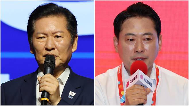 더불어민주당 정청래 대표(왼쪽)와 국민의힘 장동혁 대표. /남강호 기자
