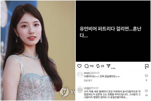 가수 겸 배우 수지. 사진=연합뉴스, SNS