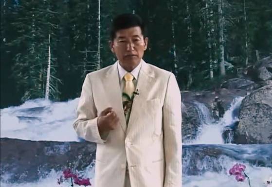 Jeong Myeong-seok, the founder and leader of Christian Gospel Mission, better known as JMS, is featured in footage in the Netflix docuseries ″In the Name of God: A Holy Betrayal″ (2023). [NETFLIX]