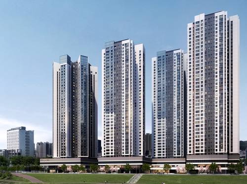 효성중공업 주택 브랜드 '해링턴플레이스' 투시도. KCC 제공.