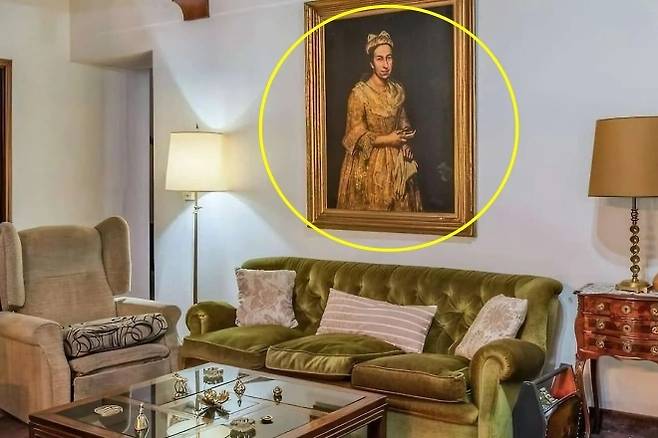 아르헨티나의 한 가정집 부동산 광고 사진에서 발견된 나치가 강탈한 주세페 기슬란디의 작품 ‘여인의 초상’