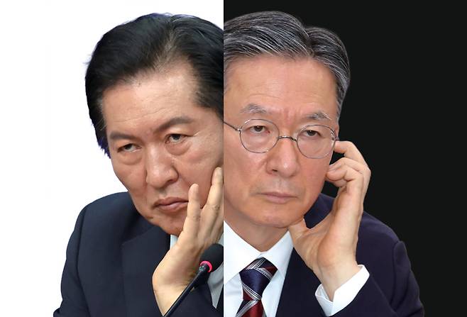 정청래 더불어민주당 대표, 정성호 법무부 장관 ⓒ시사저널 박은숙
