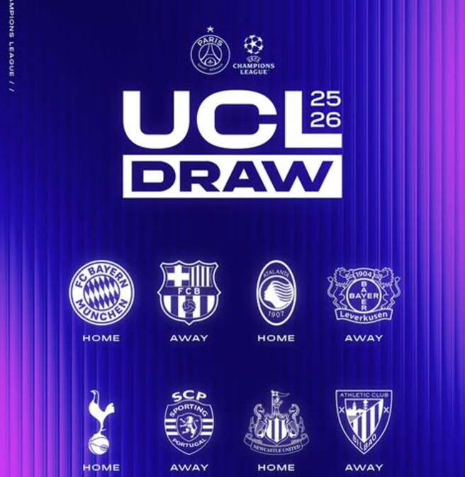 2024-2025시즌 UEFA 챔피언스리그 PSG의 상대. PSG 공식 SNS 캡처