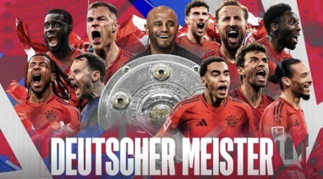 뮌헨이 우승 직후 공개한 축하 사진에 주전으로 활약한 김민재만 없다. 뮌헨 공식 홈페이지