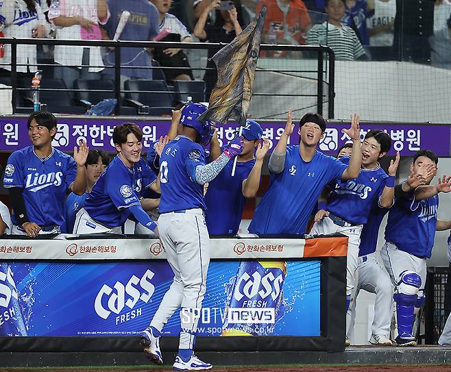 ▲ 3회 결승 투런포를 친 삼성 디아즈 ⓒ곽혜미 기자