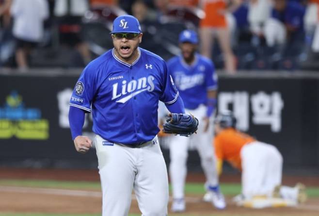 30일 한화와의 경기에서 선발 투수로 나선 삼성의 아리엘 후라도. 삼성 라이온즈 제공