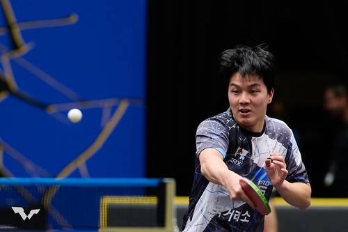 남자 탁구 대들보 안재현의 경기 장면 [WTT 인스타그램 캡처. 재판매 및 DB 금지]