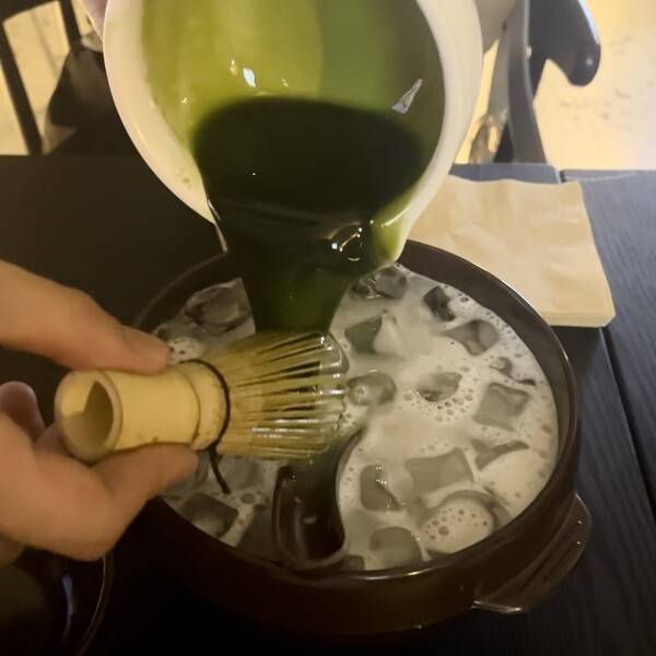 광주 동명동 한 주점에서 판매되고있는 '말차막걸리'. 독자 제공