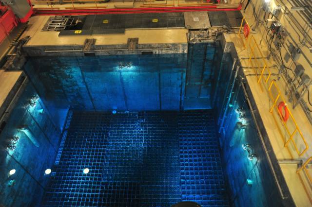 사용후 핵연료 습식저장고. 한수원 제공