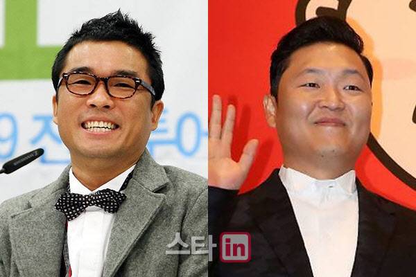 김건모(왼쪽)와 싸이(사진=이데일리 DB)
