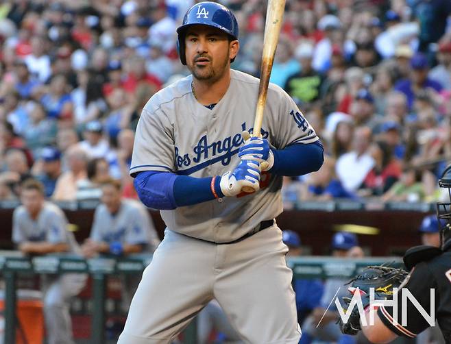 (전성기를 보냈던 LA 다저스 시절의 '거포' 1루수 아드리안 곤잘레스)