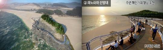 보령 서해안 관광도로(선셋전망대) 조성 이미지. 국토부 제공
