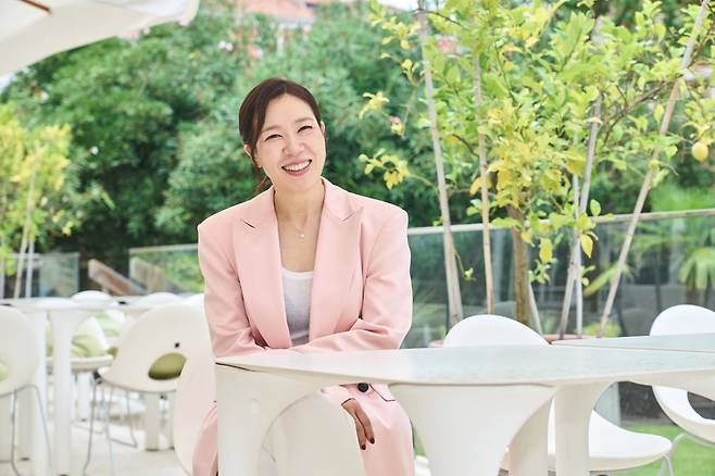 30일 이탈리아 베니스 리도섬에서 만난 배우 염혜란. /CJ ENM 제공