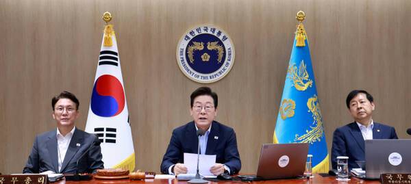 이재명 대통령이 29일 서울 용산 대통령실 청사에서 열린 임시 국무회의에서 발언하고 있다. 연합뉴스