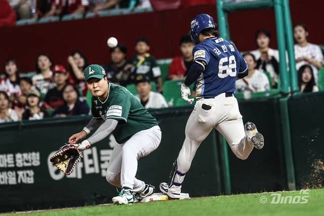 30일 인천 SSG전에서 절정의 타격감을 뽐낸 김한별. 사진=NC 제공