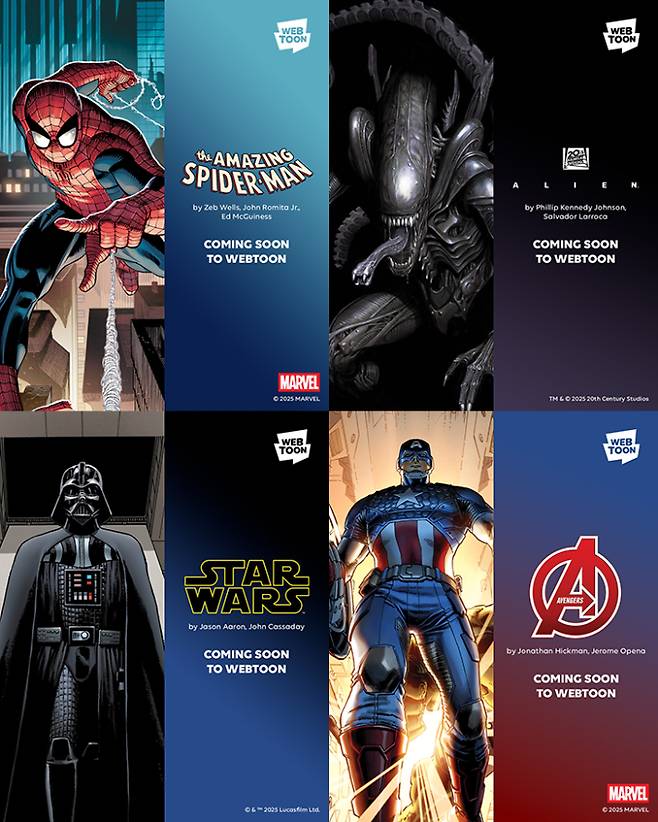 월트디즈니 컴퍼니의 IP가 세로 스크롤 웹툰으로 제작된다. 네이버웹툰 제공